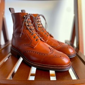 Meermin Wingtip Boot in Copper Antique Calf - RUI